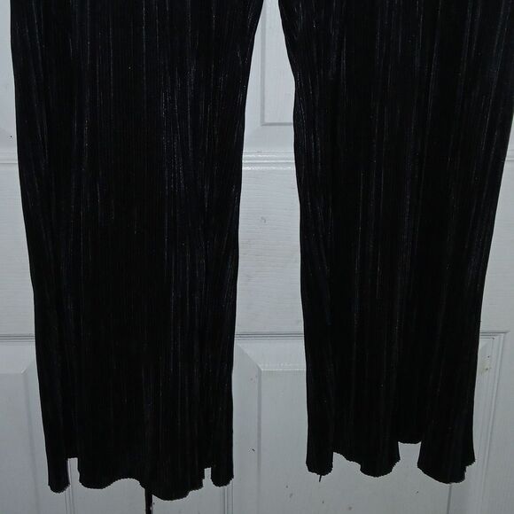 Kaari blue Curvy black crinkle elastic wide leg dress pants Sz 2X - Picture 2 of 7